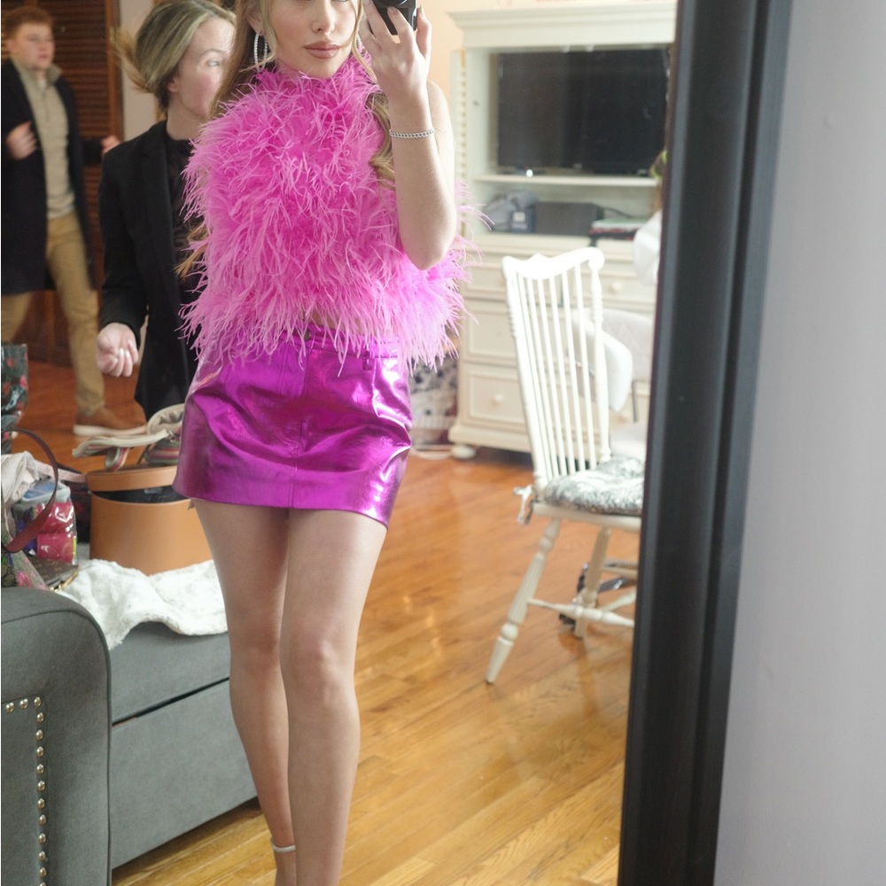 Pink feather top - Picture 2 of 3